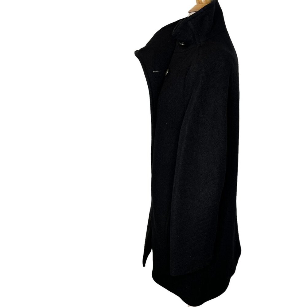 J.Crew Womens $375 Villa Coat Italian Wool Black Size 4 BA538 - Picture 5 of 10